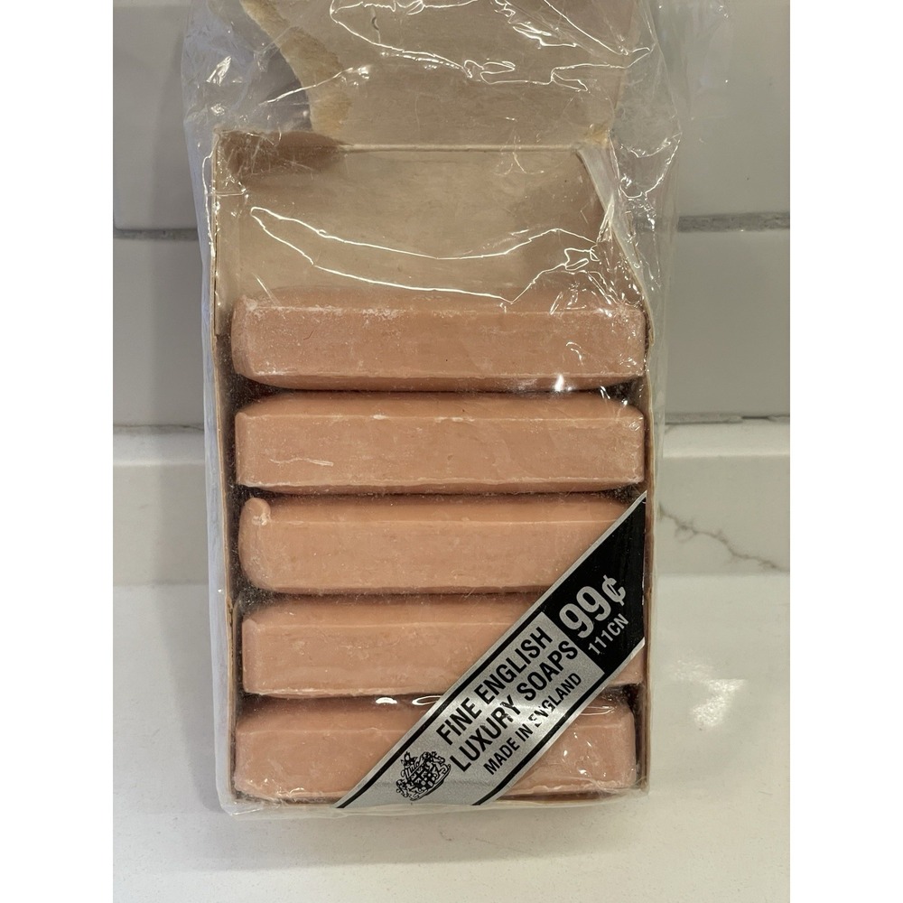 Vintage Edenfield Poudre Rose Bar Bath Soap 5 Count English 2.25 oz/70g Open Box